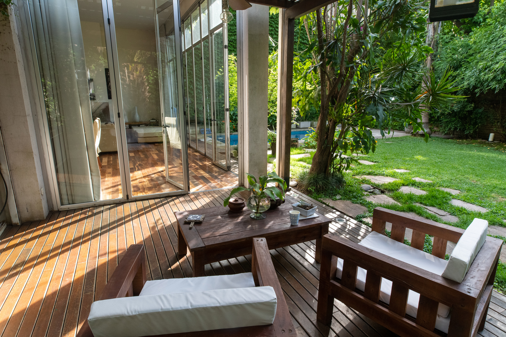 House patio and garden